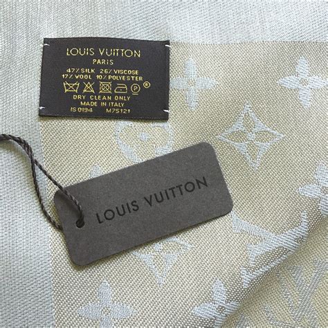 louis vuitton authentic scarf tag